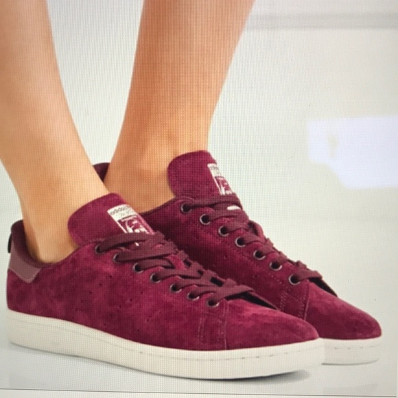 ADIDAS Stan Smith Burgundy Suede - Size 6.5 - Picture 6 of 6